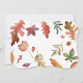 Invitation Dîner de Friendsgiving | Feuilles d'automne en ter (Dos)