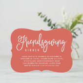 Invitation Dîner de Friendsgiving | Feuilles d'automne en ter (Debout devant)