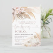 Invitation Dîner de Friendsgiving Remerciements Automne (Debout devant)