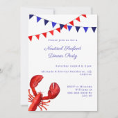 Invitation Dîner de fruits de mer nautiques pour une soirée d (Devant)