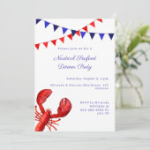 Invitation Dîner de fruits de mer nautiques pour une soirée d (Debout devant)