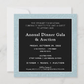 Invitation Dîner de gala bleu noir d'entreprise (Devant)