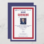 Invitation Dîner de gala de la campagne officielle du candida (Devant / Derrière)