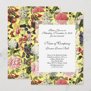 Invitation Dîner de gala élégant de jardin botanique Jaune de