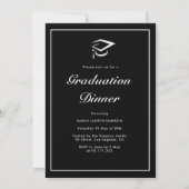Invitation Dîner de graduation photo simple et élégant (Dos)