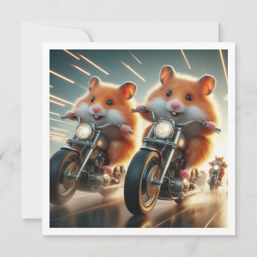 Invitation Dîner de Hamster amusant, Hamster (Devant)