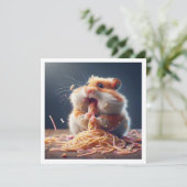 Invitation Dîner de Hamster amusant, Hamster (Debout devant)