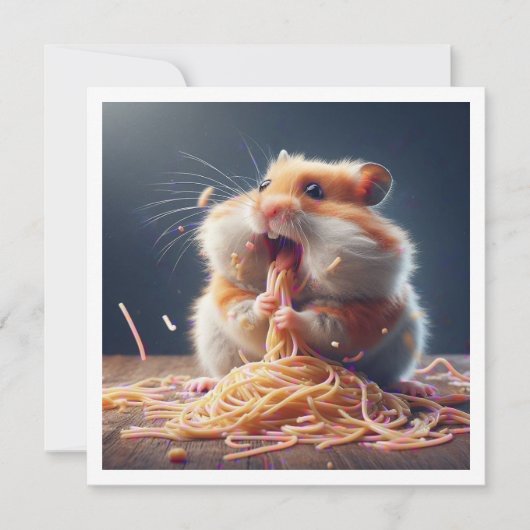 Invitation Dîner de Hamster amusant, Hamster (Devant)