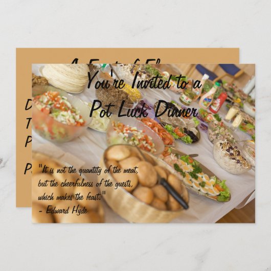 Invitation Dîner de la chance (Devant / Derrière)