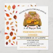 Invitation Dîner de la Fête des amis dîner (Devant / Derrière)