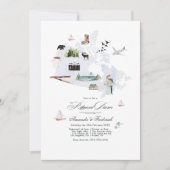 Invitation Dîner de la répétition de mariage de destination d (Devant)