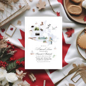 Invitation Dîner de la répétition de mariage de destination d