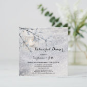 Invitation Dîner de la répétition de mariage d'hiver Invitati (Debout devant)