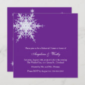 Invitation Dîner de la répétition de mariage d'hiver Invitati (Devant / Derrière)