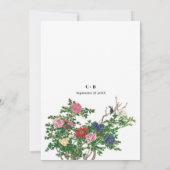 Invitation Dîner de la répétition de mariage victorienne (Dos)