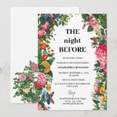 Invitation Dîner de la répétition de mariage victorienne (Devant / Derrière)