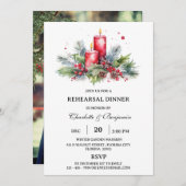 Invitation Dîner de la répétition de Noël (Devant / Derrière)