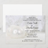 Invitation Dîner de la répétition de Noël blanc (Devant / Derrière)