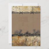 Invitation dîner de la répétition mariage de l'ouest (Dos)