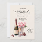 Invitation Dîner de la Saint Valentin au Champagne (Devant)