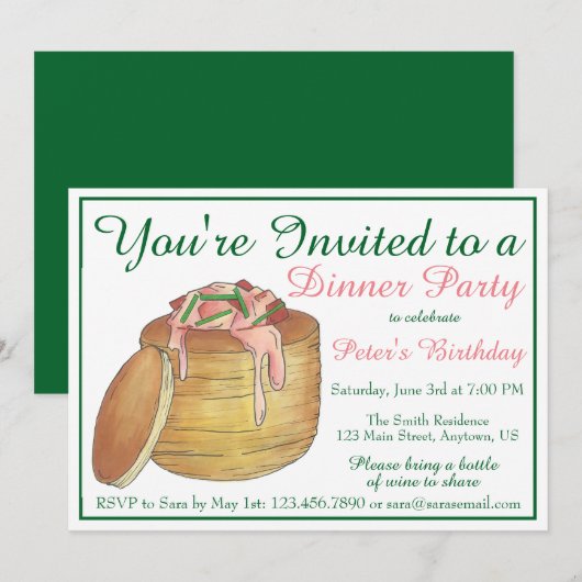 Invitation Dîner de langouste Newburg New York City (Devant / Derrière)