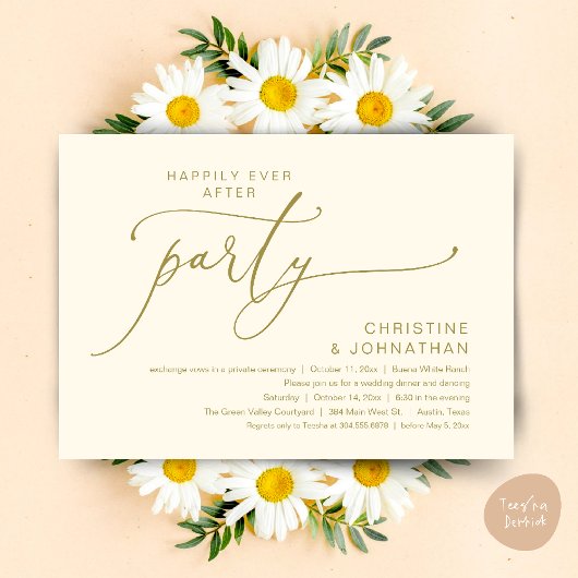 Invitation Dîner de Mariage Dansant Pour un Bonheur Éternel