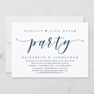 Invitation Dîner de mariage en fuite, fête pour toujours heur