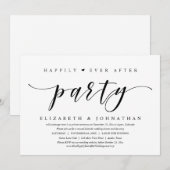 Invitation Dîner de mariage en fuite, fête pour toujours heur (Devant / Derrière)