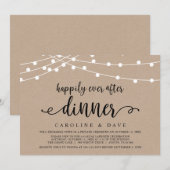 Invitation Dîner de Mariage en Intime Cérémonie (Devant / Derrière)