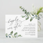 Invitation Dîner de Mariage en Intime Eucalyptus Pour Toujour (Debout devant)