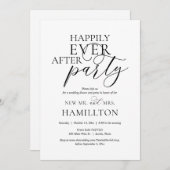 Invitation Dîner de mariage et fête pour toujours heureux (Devant / Derrière)