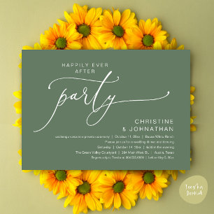 Invitation Dîner de mariage et soirée dansante pour une fin h