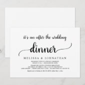 Invitation Dîner de Mariage Fugitif Happily Ever After (Devant / Derrière)