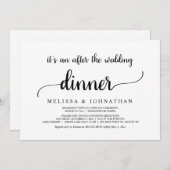 Invitation Dîner de Mariage Fugitif Heureux à Tout Jamais (Devant / Derrière)