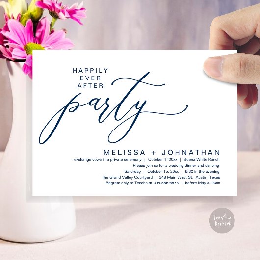 Invitation Dîner de Mariage Intime et Romantique