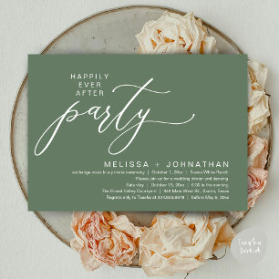Invitation Dîner de Mariage Intime et Romantique