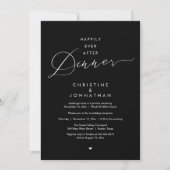 Invitation Dîner de Mariage Moderne Happily Ever After (Devant)