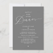 Invitation Dîner de Mariage Moderne Réception de Mariage Heur (Devant)