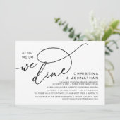 Invitation Dîner de Mariage Romantique, Après Nous Nous Mario (Debout devant)