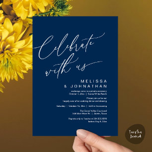 Invitation Dîner de mariage romantique, Célébrez avec nous