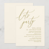 Invitation Dîner de mariage romantique dansant, faisons la fê (Devant / Derrière)