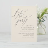 Invitation Dîner de mariage romantique dansant, faisons la fê (Debout devant)