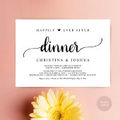 Invitation Dîner de mariage rustique et de fuite heureuse à j