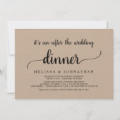 Invitation Dîner de Mariage Rustique Happily Ever After (Devant)