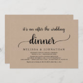 Invitation Dîner de Mariage Rustique Happily Ever After (Devant / Derrière)