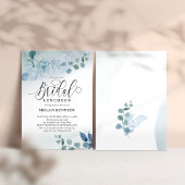 Invitation Dîner de mariée bleu Dusty Eucalyptus