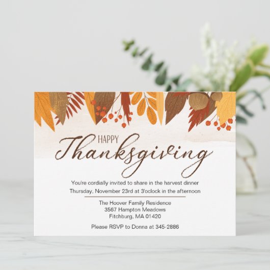 Invitation DÎNER DE MERCI | *Facile à modifier* (Debout devant)