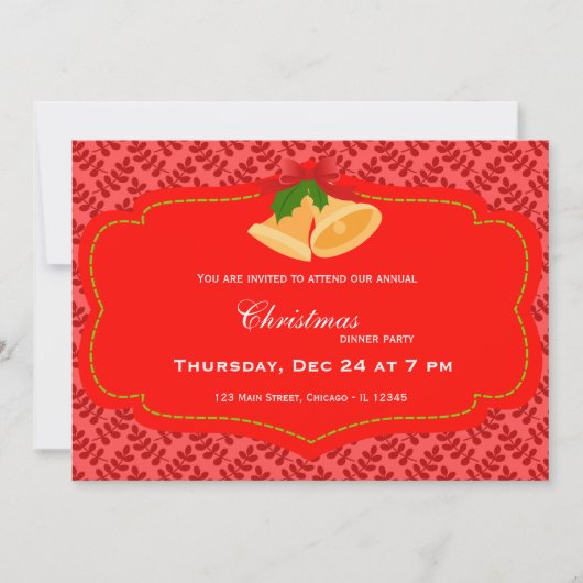 Invitation dîner de Noël (Devant)