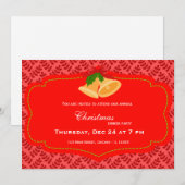Invitation dîner de Noël (Devant / Derrière)
