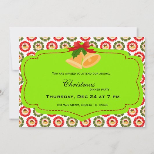 Invitation dîner de Noël (Devant)